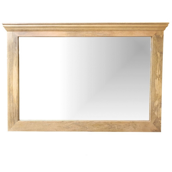 Hängender Spiegel NEW YORK 150x100 aus naturbelassenem Mangoholz  Hängender Spiegel NEW YORK 150x100 aus naturbelassenem Mangoholz